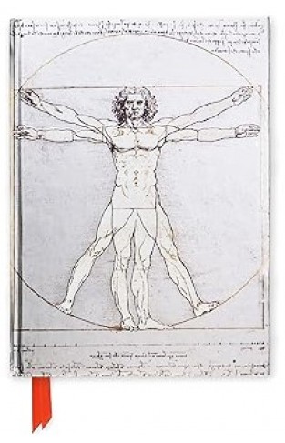 Da Vinci Vitruvian Man Foiled Journal Flame Tree Notebooks